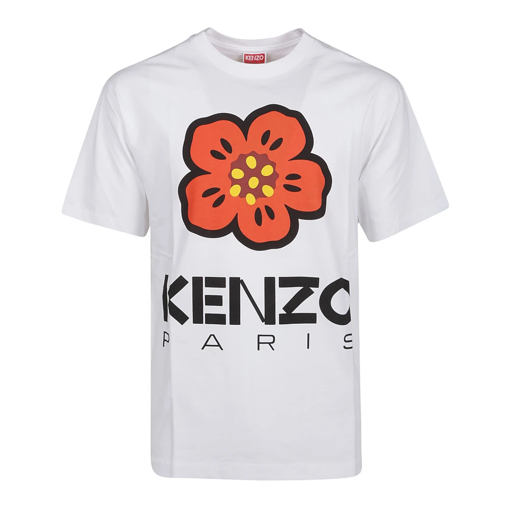 Kenzo Bloemen Klassiek T-shirt White Heren