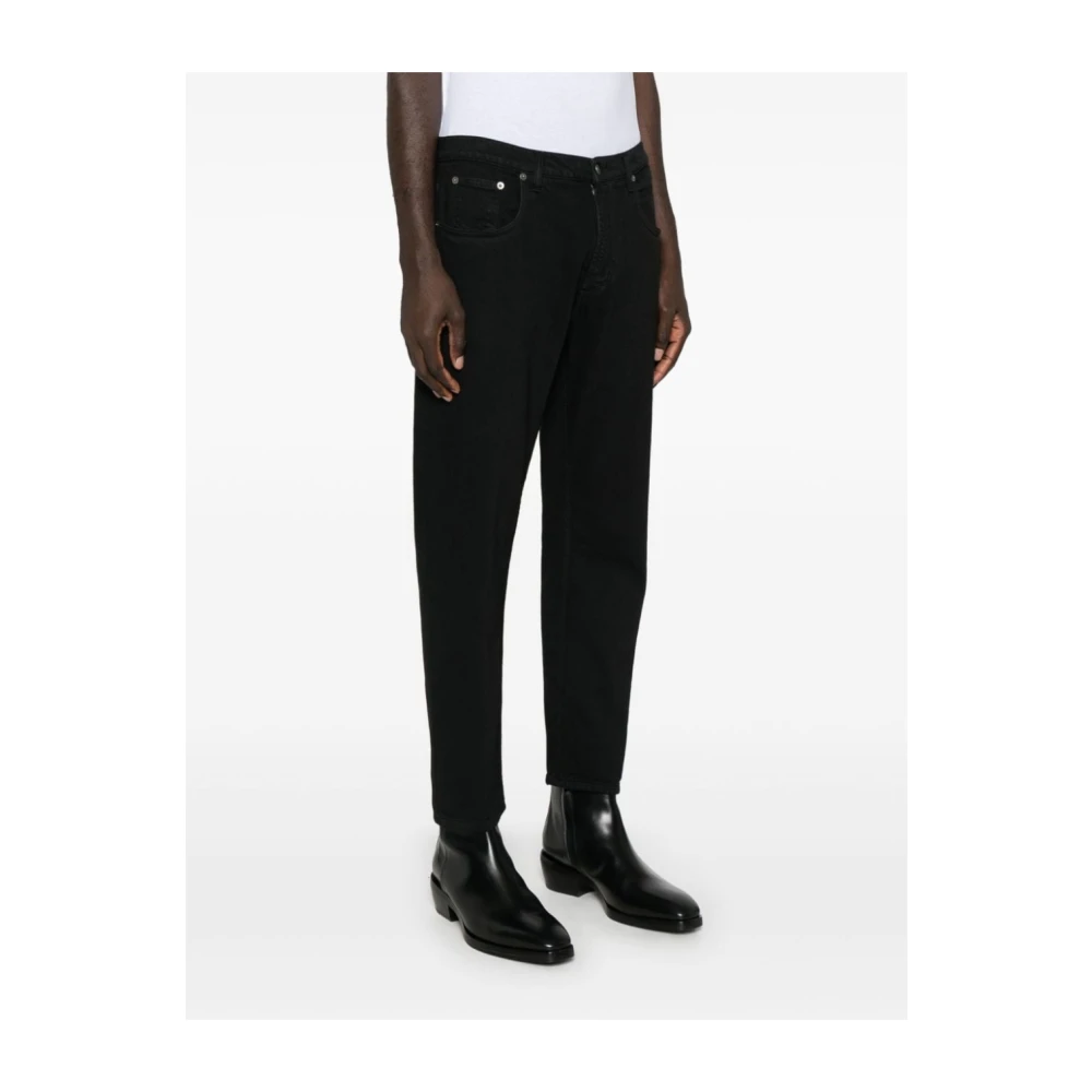 Dondup Zwarte Stretch Denim Broek Black Heren