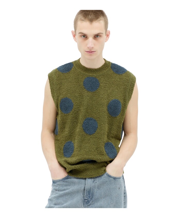 polka-dot-gebreide-trui-vest