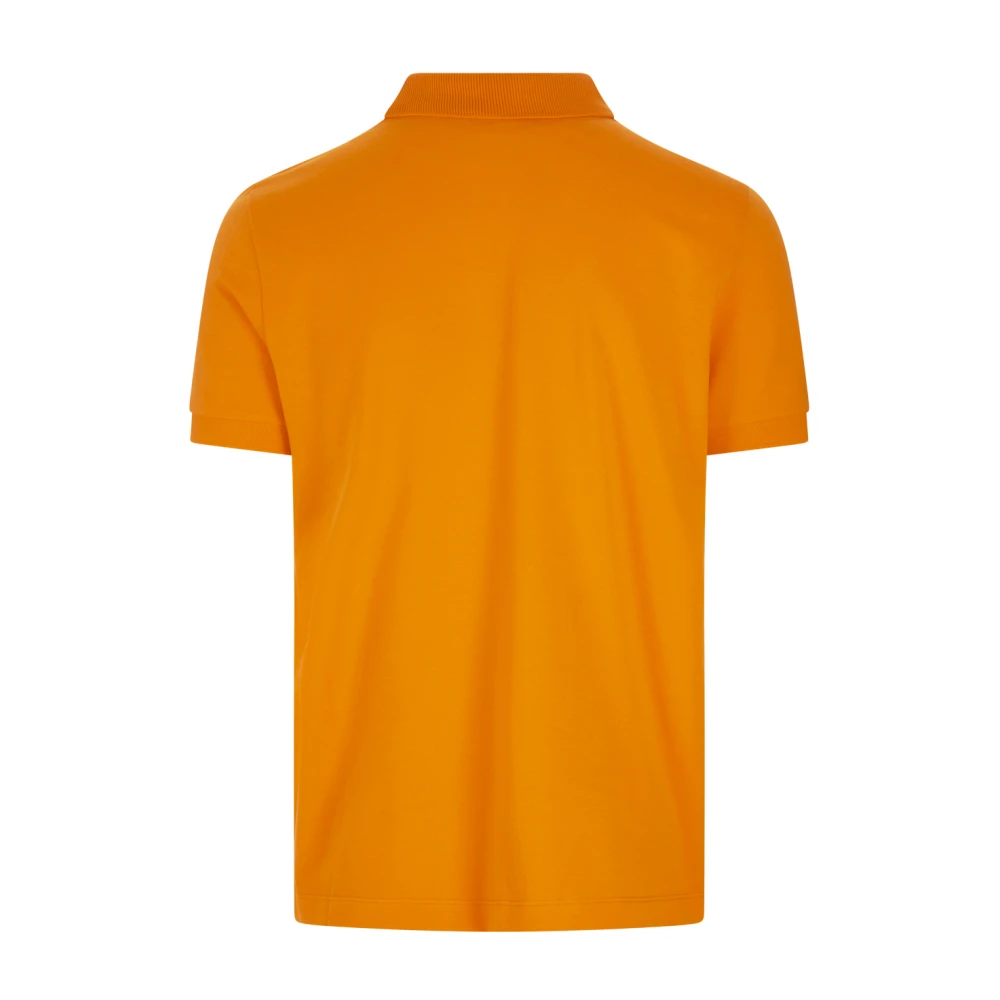 Stone Island Oranje Polo Shirt met Compass Logo Orange Heren