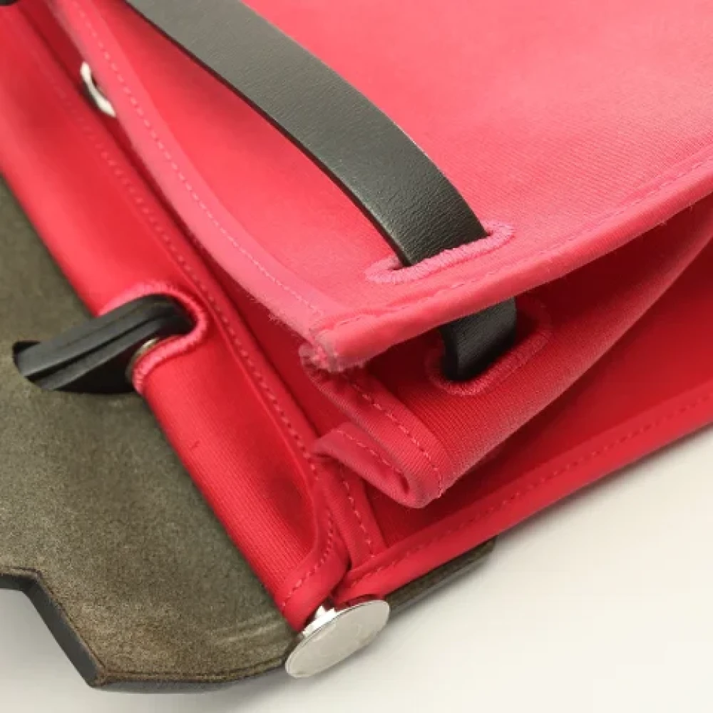 Hermès Vintage Pre-owned Cotton handbags Red Dames