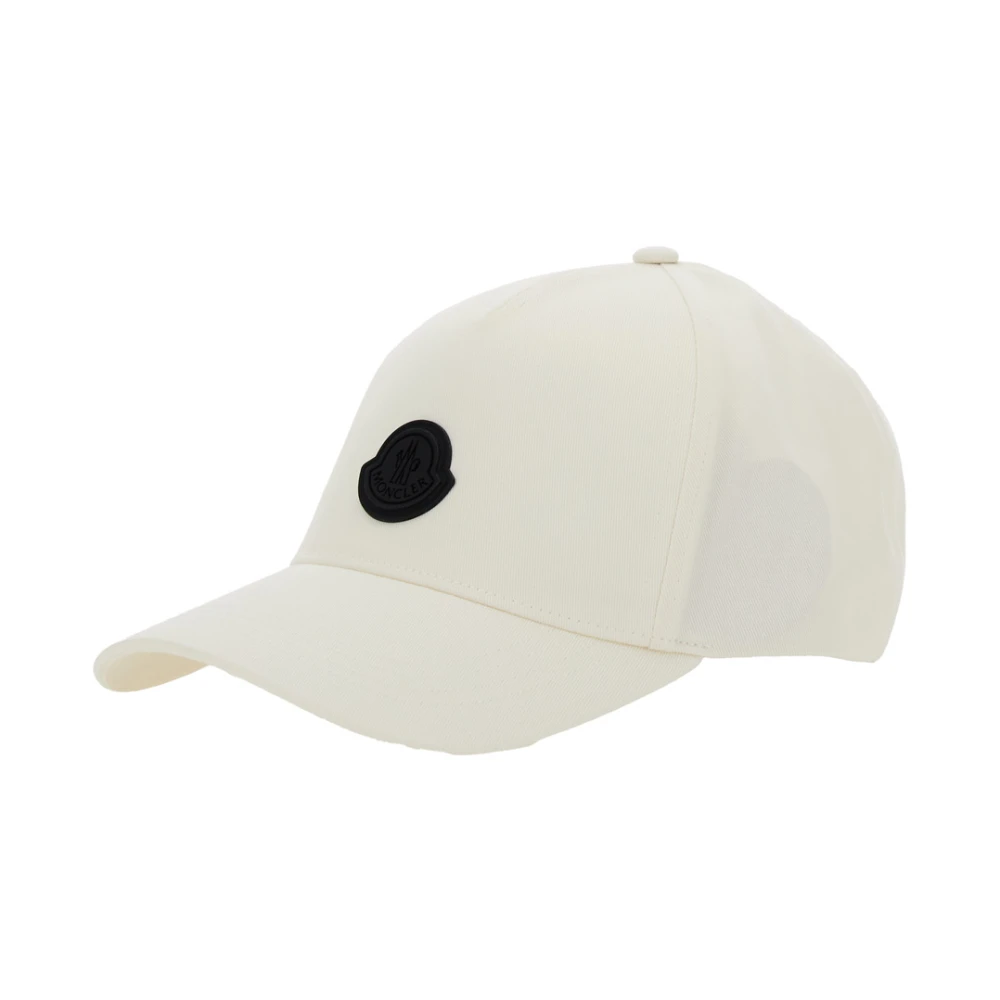 Moncler Witte Baseballpet met Logopatch White Heren