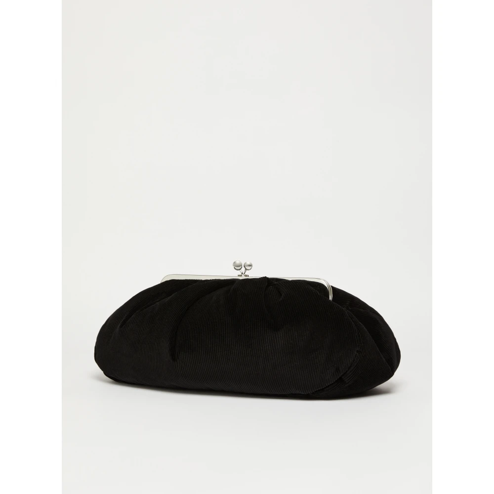 Max Mara Weekend Zwarte Velvet Pasticcino Tas Groot Black Dames