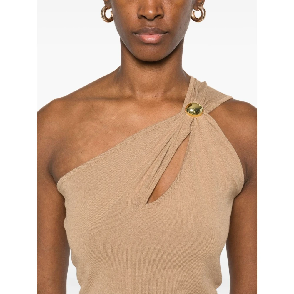Federica Tosi Stijlvolle Top met Unieke Stijl Brown Dames