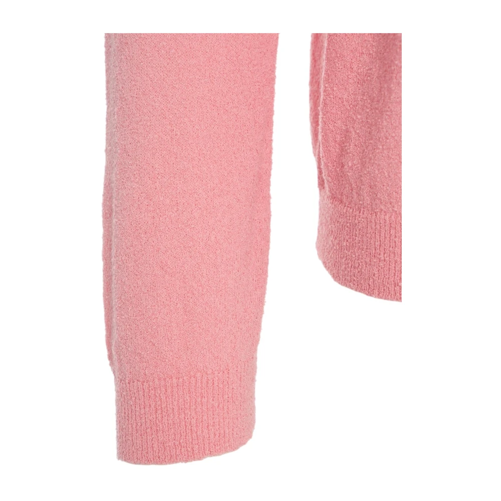 Roberto Collina Rose Gebreide Crewneck Trui Ss25 Pink Heren