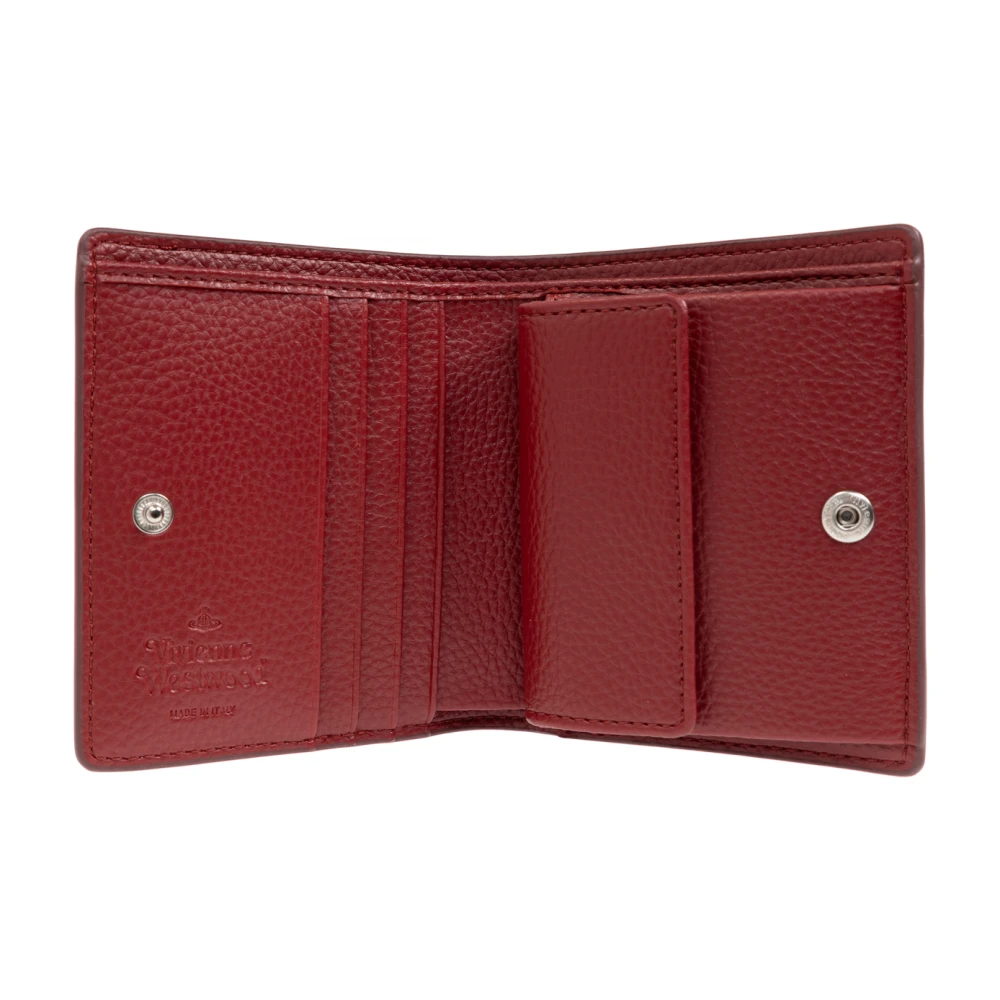 Vivienne Westwood Leren portemonnee met logo Red Dames