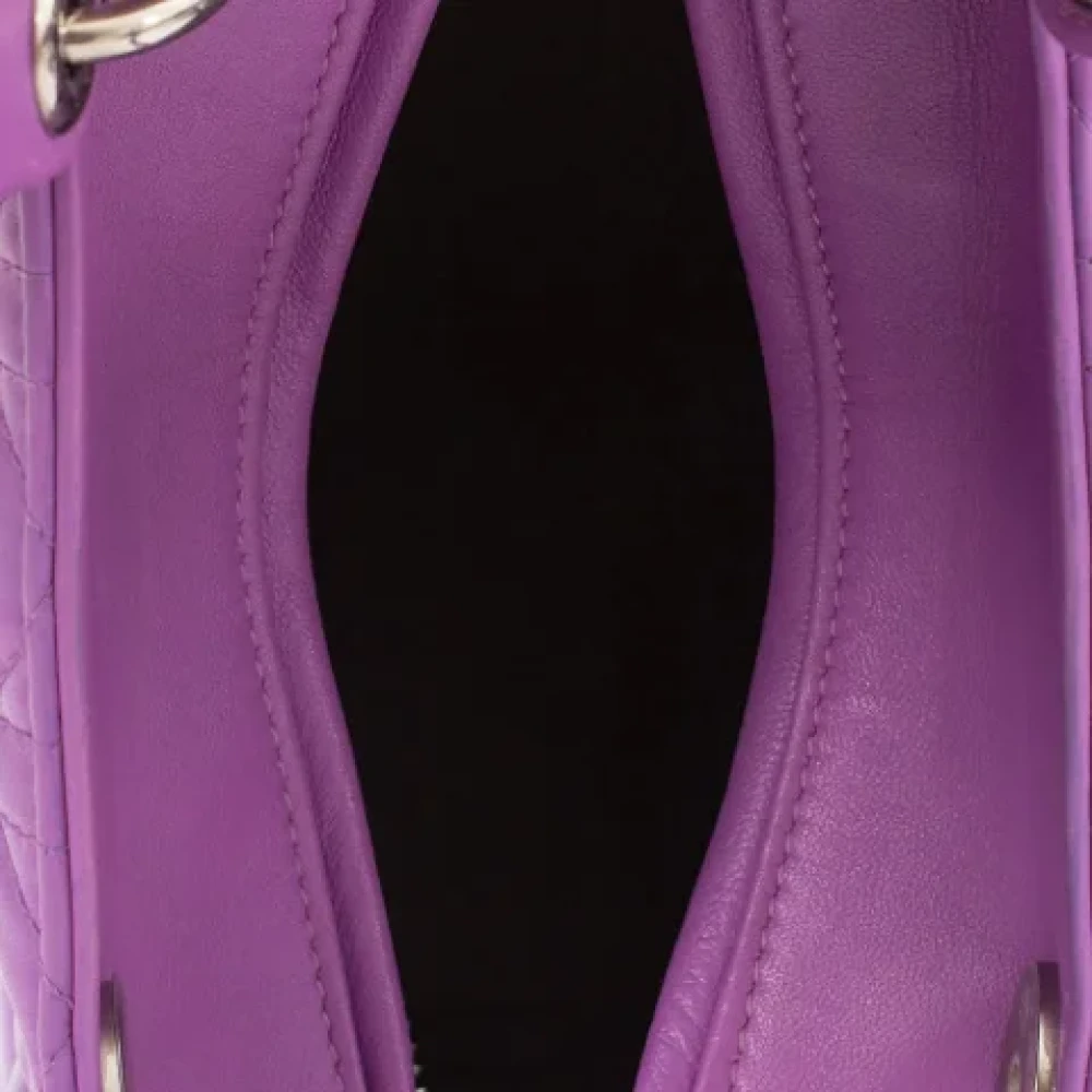 Dior Vintage Pre-owned Leather dior-bags Purple Dames