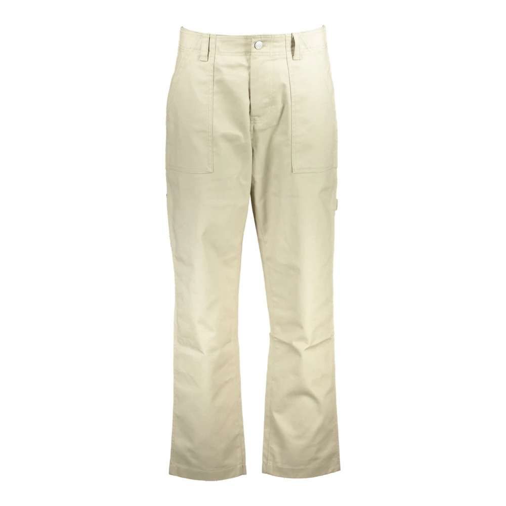 Calvin Klein Beige Herenbroek met Zakken en Logo Beige Heren