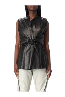 black-tie-waist-sleeveless-vest