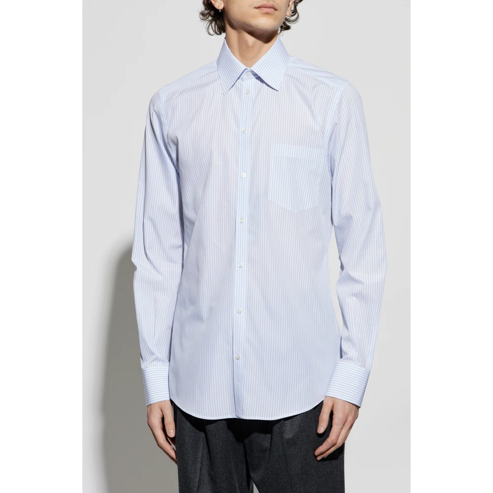 Dolce & Gabbana Gestreept shirt Blue Heren