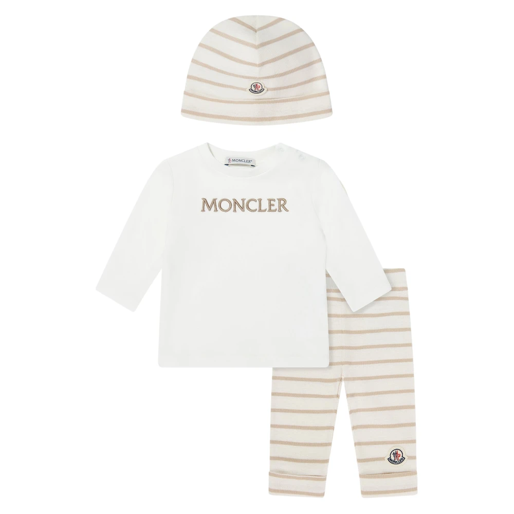 Moncler Beige Kids Sets, Unisex, 9 M, 3 Piece Legging Gift Set