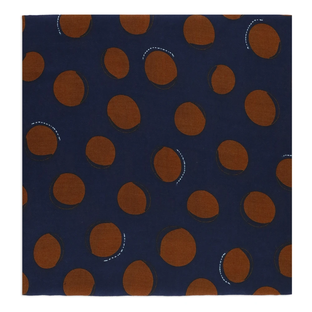 Altea Blauwe Wollen Sjaal met Contrasterend Patroon Blue Heren