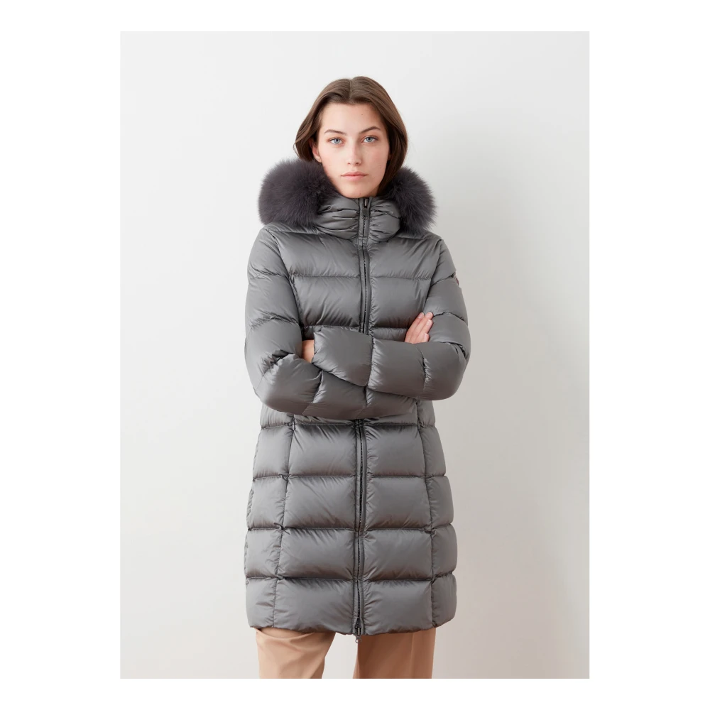 Colmar Grijze Winter Rits Hooded Donsjas Gray Dames
