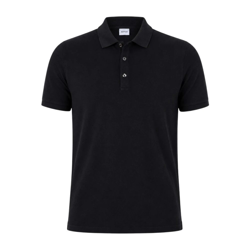 Aspesi Men's Blue M062 Piquet Polo - Polo Shirts - S - Tops