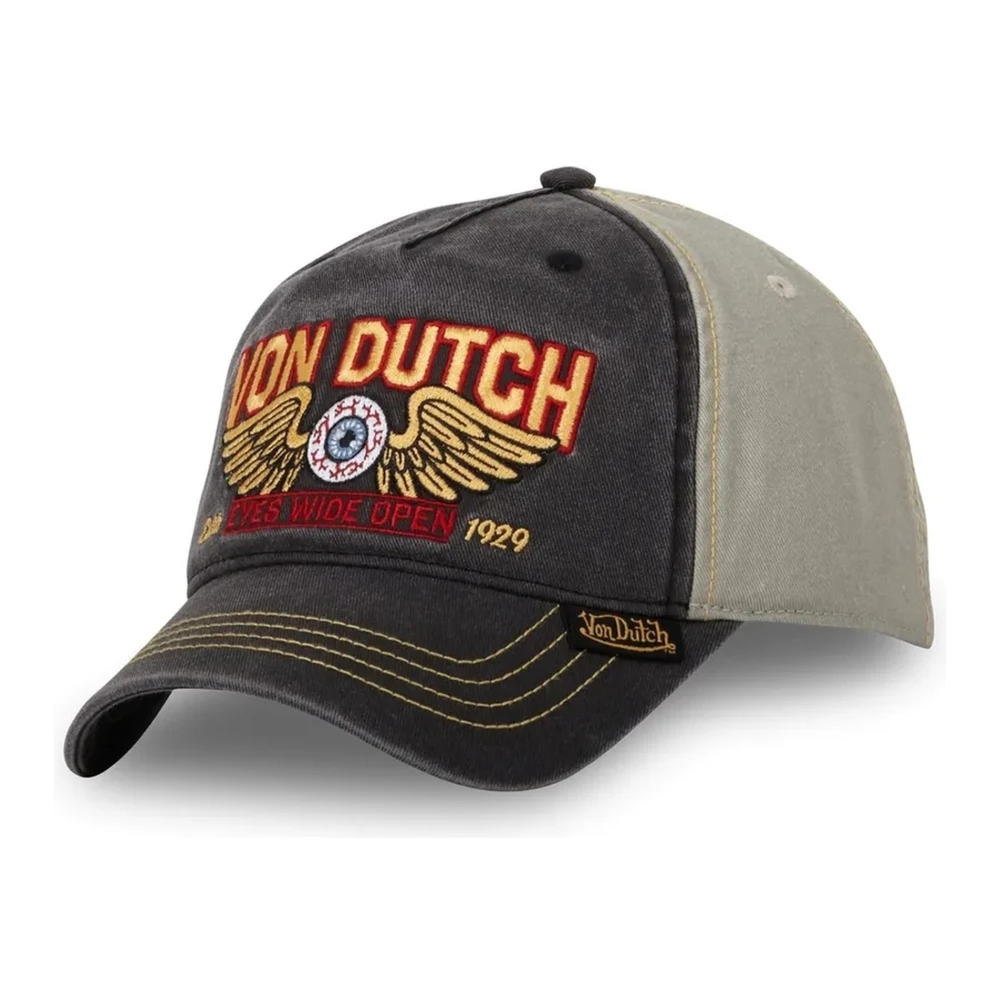 Von Dutch Geborduurde Eye Cap in Grijs Gray Heren