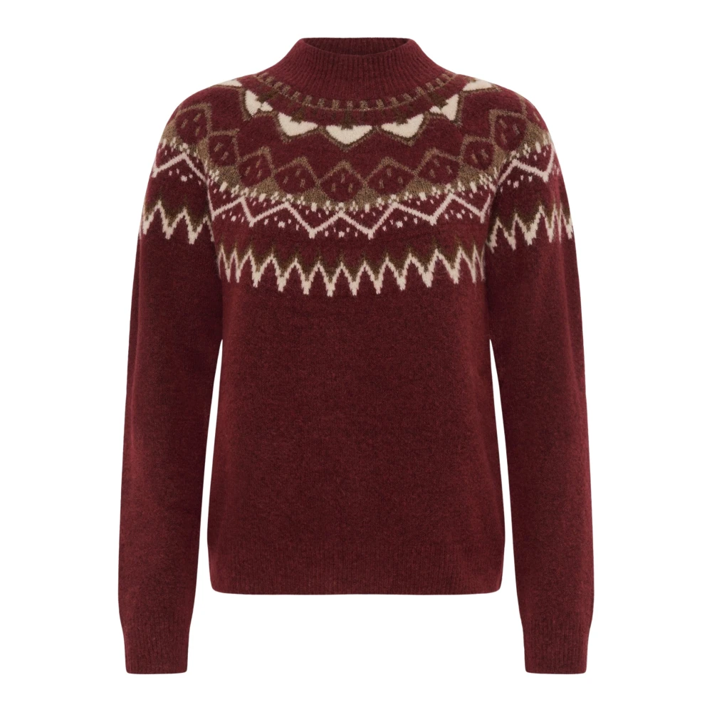 VAN GRAAF Cream Damen Bordeaux Strickpullover Crcherrie Rot, Extra Groß - Bild 2