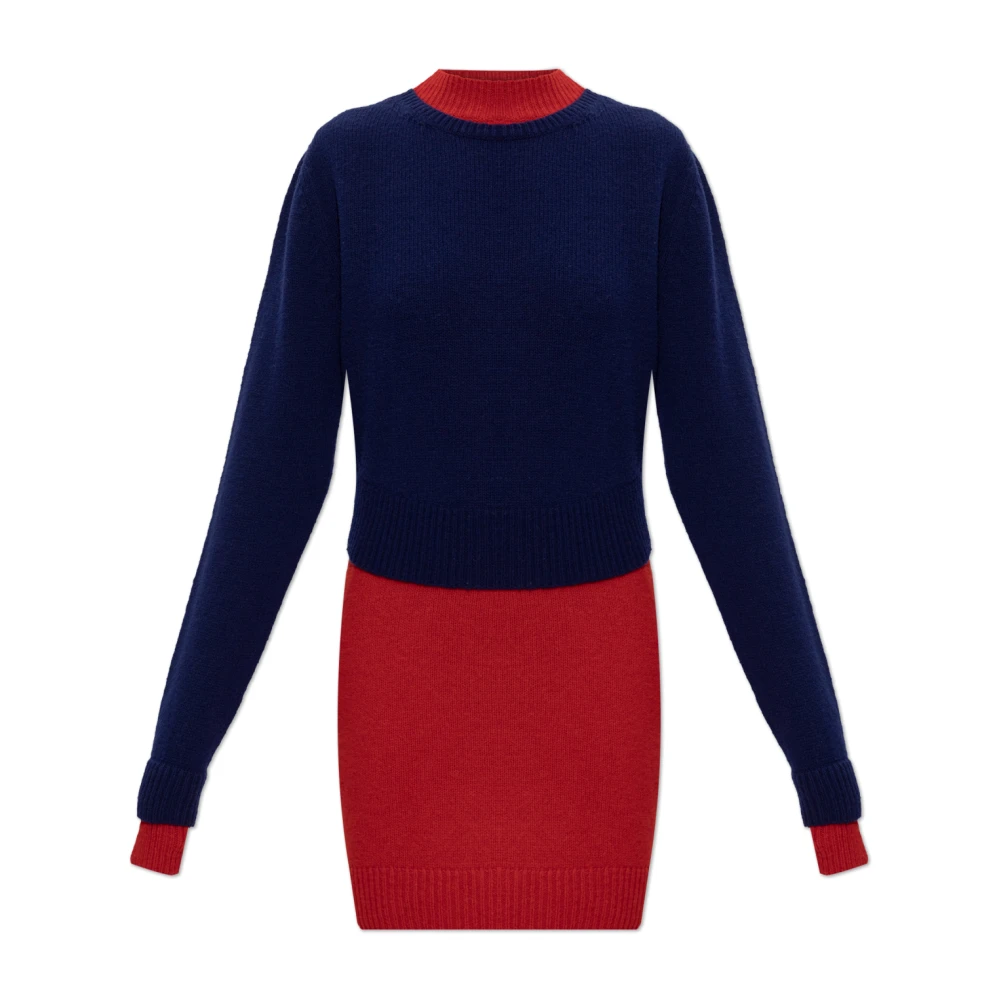 Jil Sander Vrouw Multicolor Kleedjes Dames, Veelkleurig, L, Wool Mini Dress