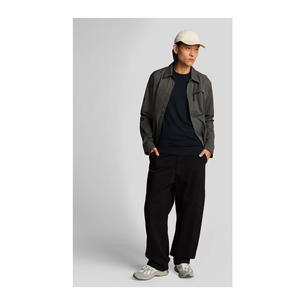 Lyle & Scott Mid Knits Tonal Superfine Crew Neck Jumper Blue Heren