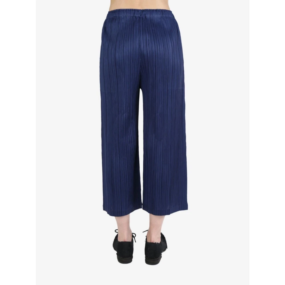 Issey Miyake Navy Broek voor Mannen Blue Dames