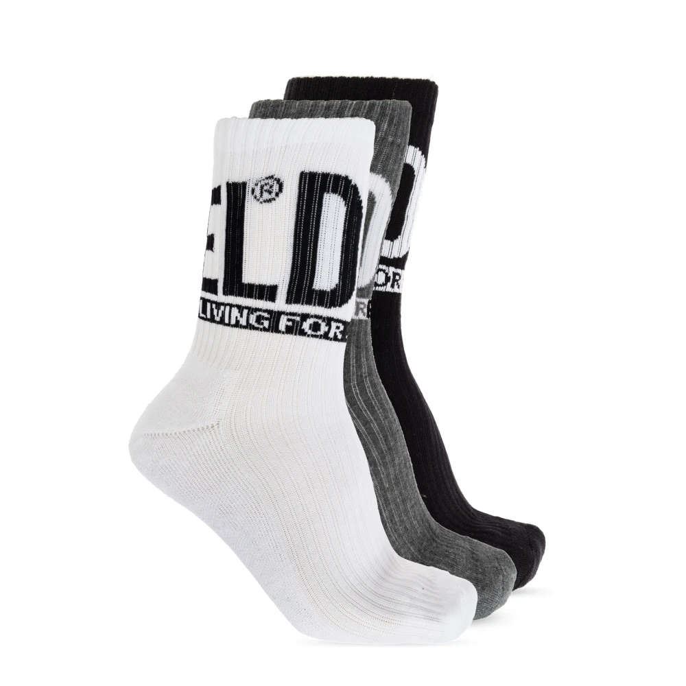 Diesel Driepak sokken Skm-Wraparound-Mid-Cut Multicolor Heren