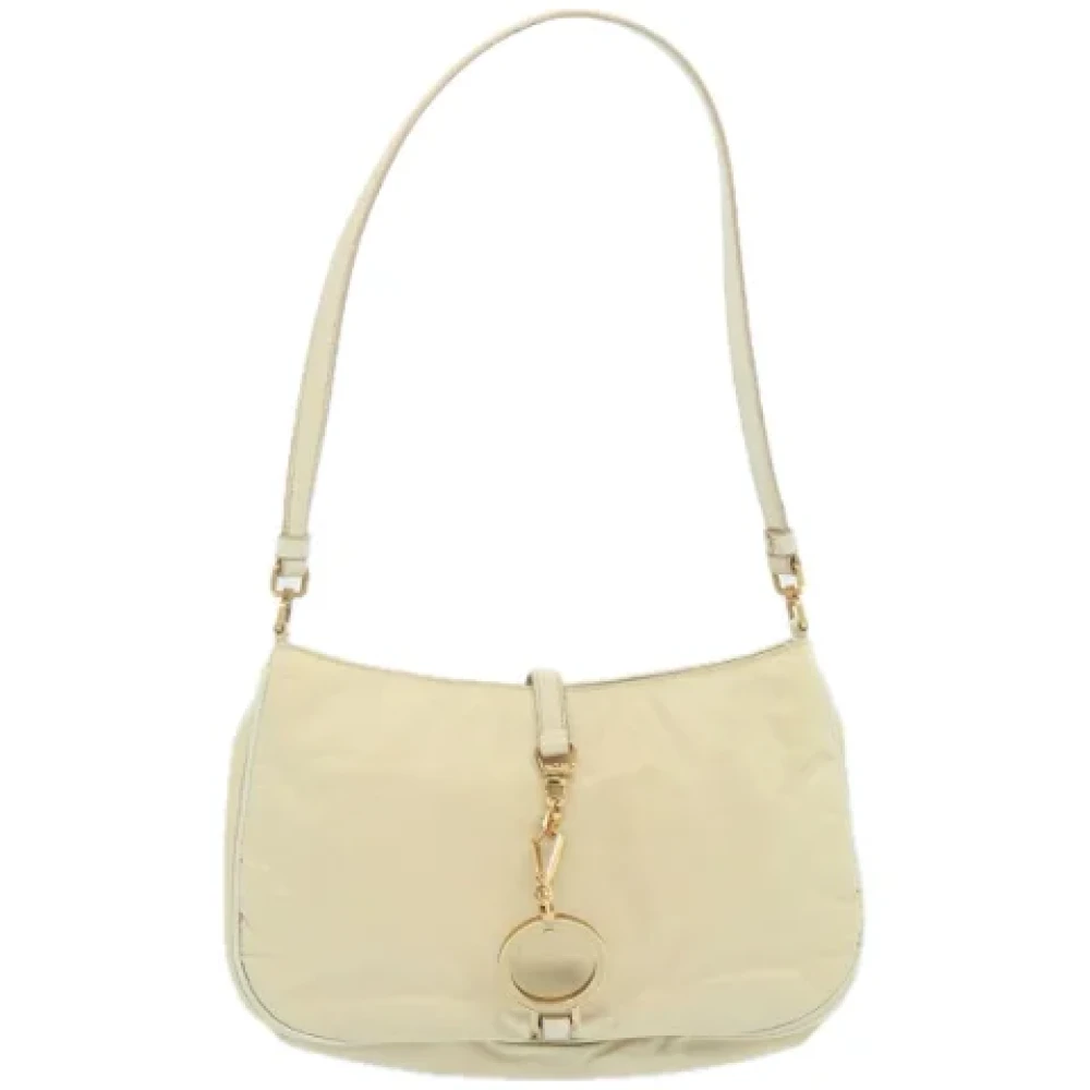 Prada Vintage Pre-owned Fabric prada-bags Beige Dames