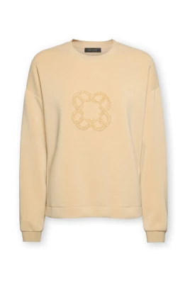 Monogramstickad sweatshirt