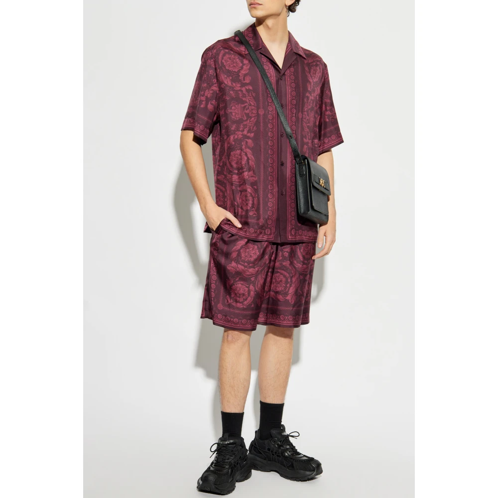Versace Zijden shorts Red Heren