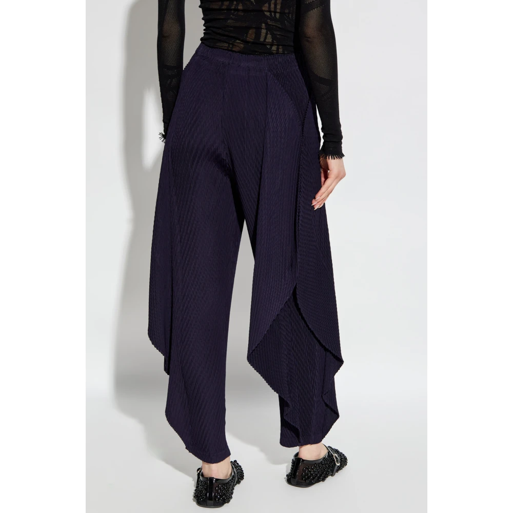 Issey Miyake Geplooide broek Blue Dames