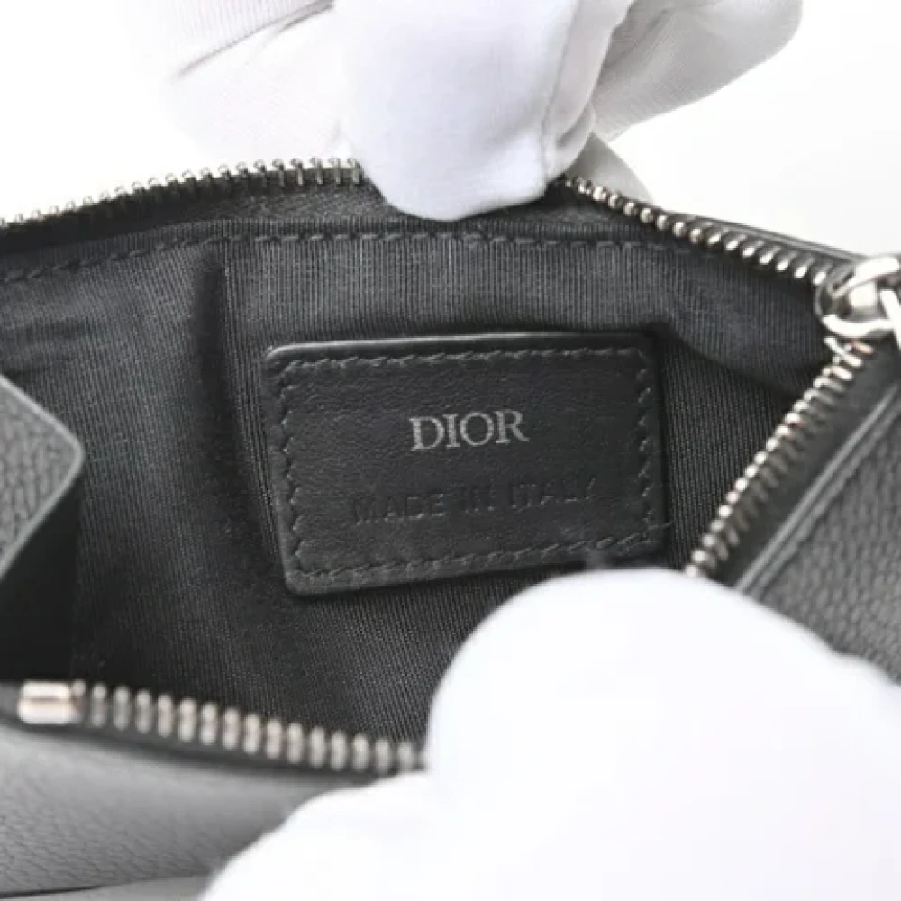 Dior Vintage Pre-owned Leather home-office Black Dames