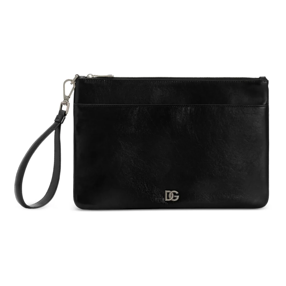 Dolce & Gabbana Black Tempesta Calfskin Necessaire - Male - Clutches - One Size - Bags