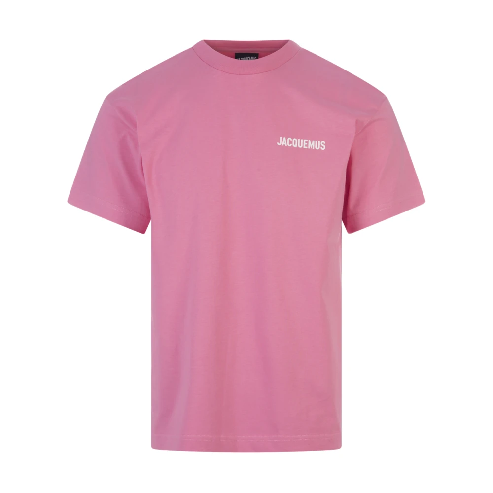 Jacquemus Roze Crew Neck Logo T-shirt Pink Dames