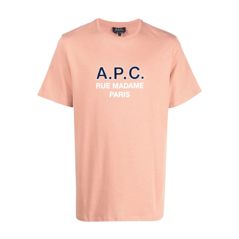 A.p.c. Madame Katoenen T-Shirt Pink Heren