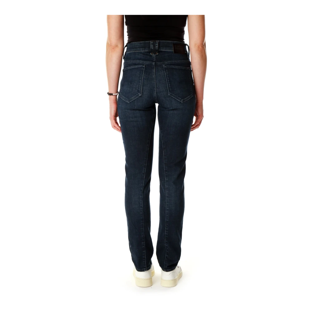 G-Star Slim Straight Biker Jeans Mid Waist Blue Dames