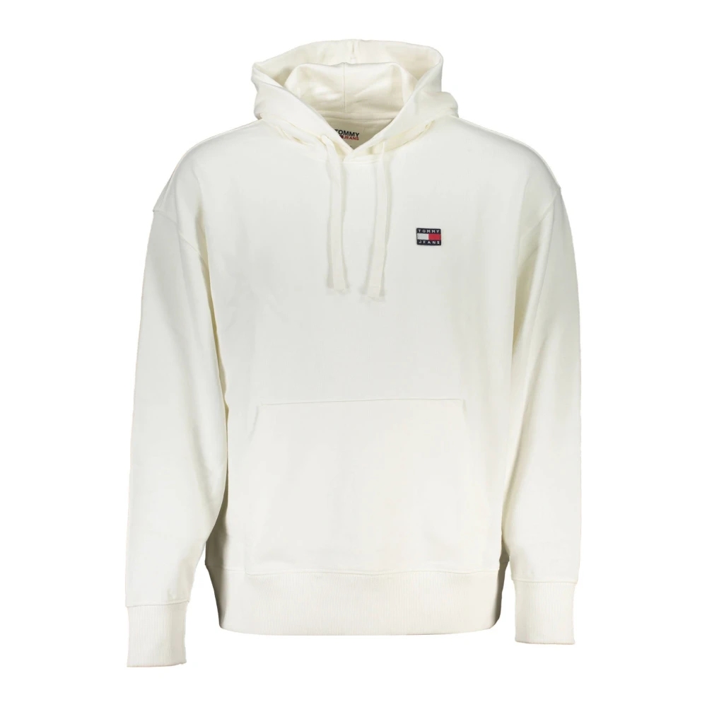 Tommy Hilfiger Hoodie Wit Logo Applicatie White Heren
