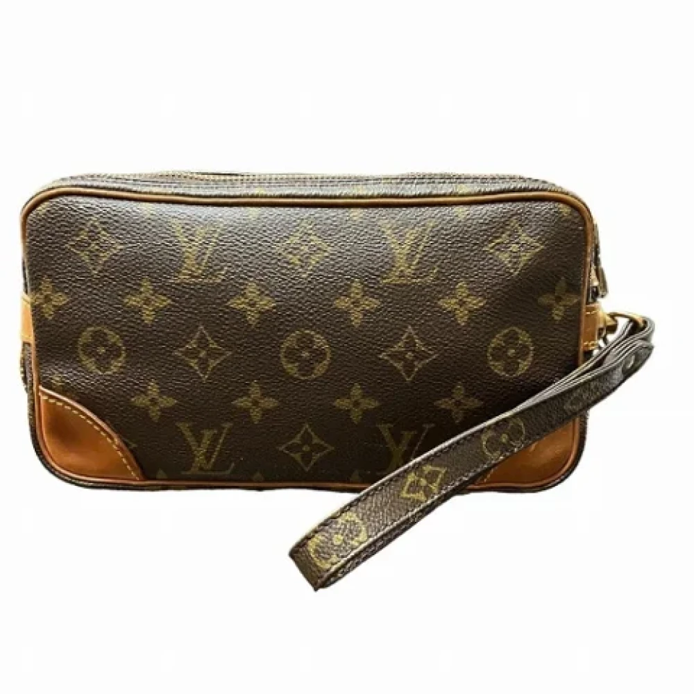 Louis Vuitton Vintage Pre-owned Canvas clutches Brown Dames