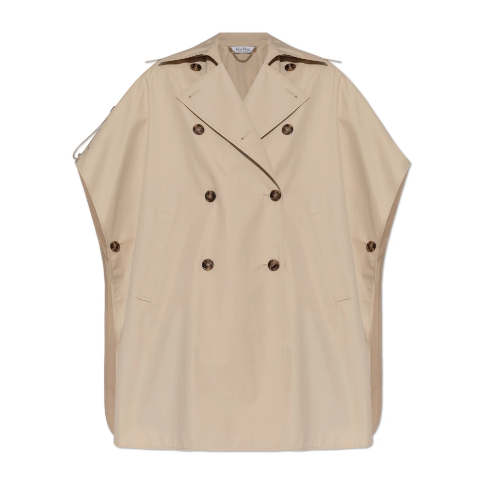 Max Mara Katoenen poncho 'Finezza' Beige Dames