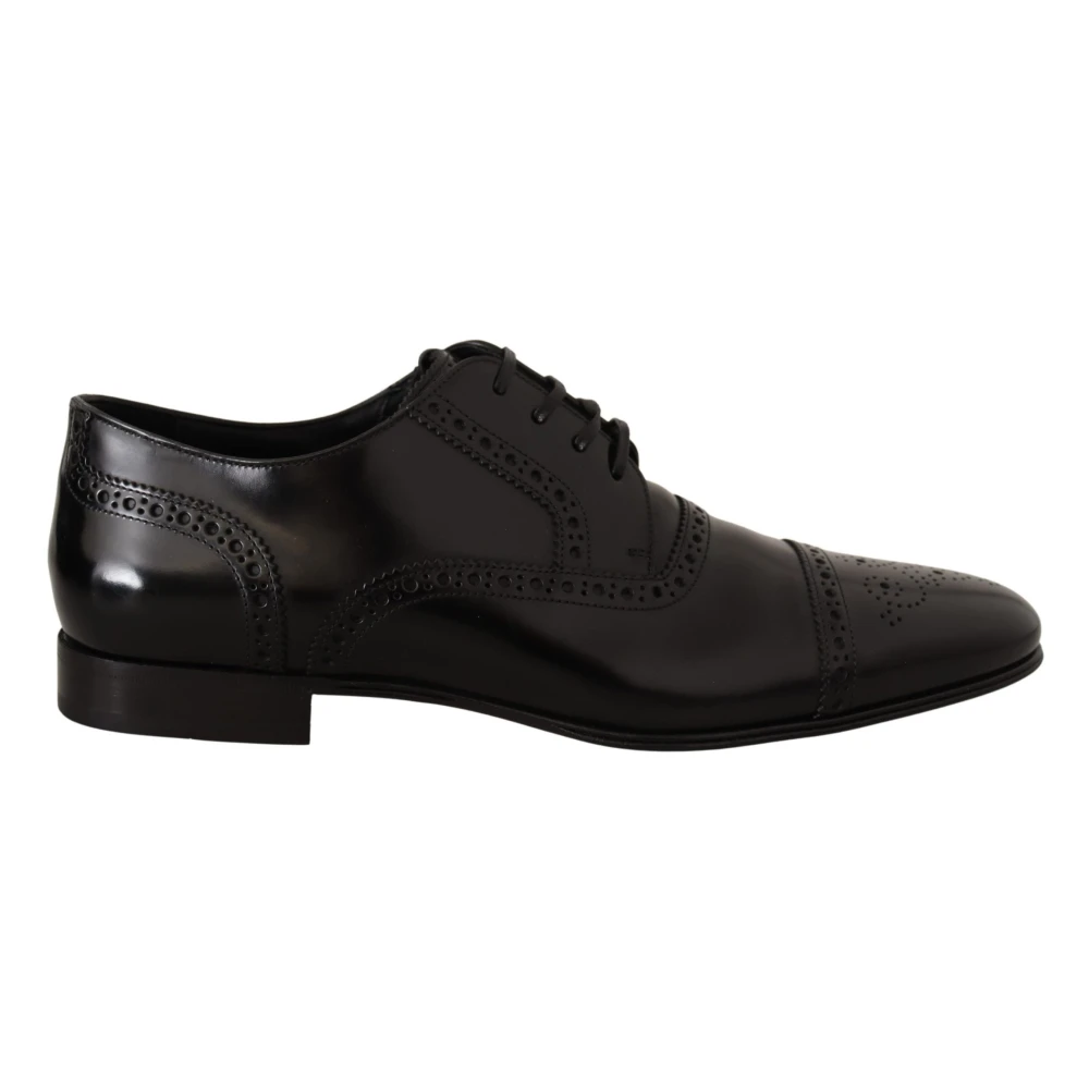 Dolce & Gabbana Men's Black Leather Oxford Wingtip Dress Shoes - Dress Shoes - 5 Uk- Shoes