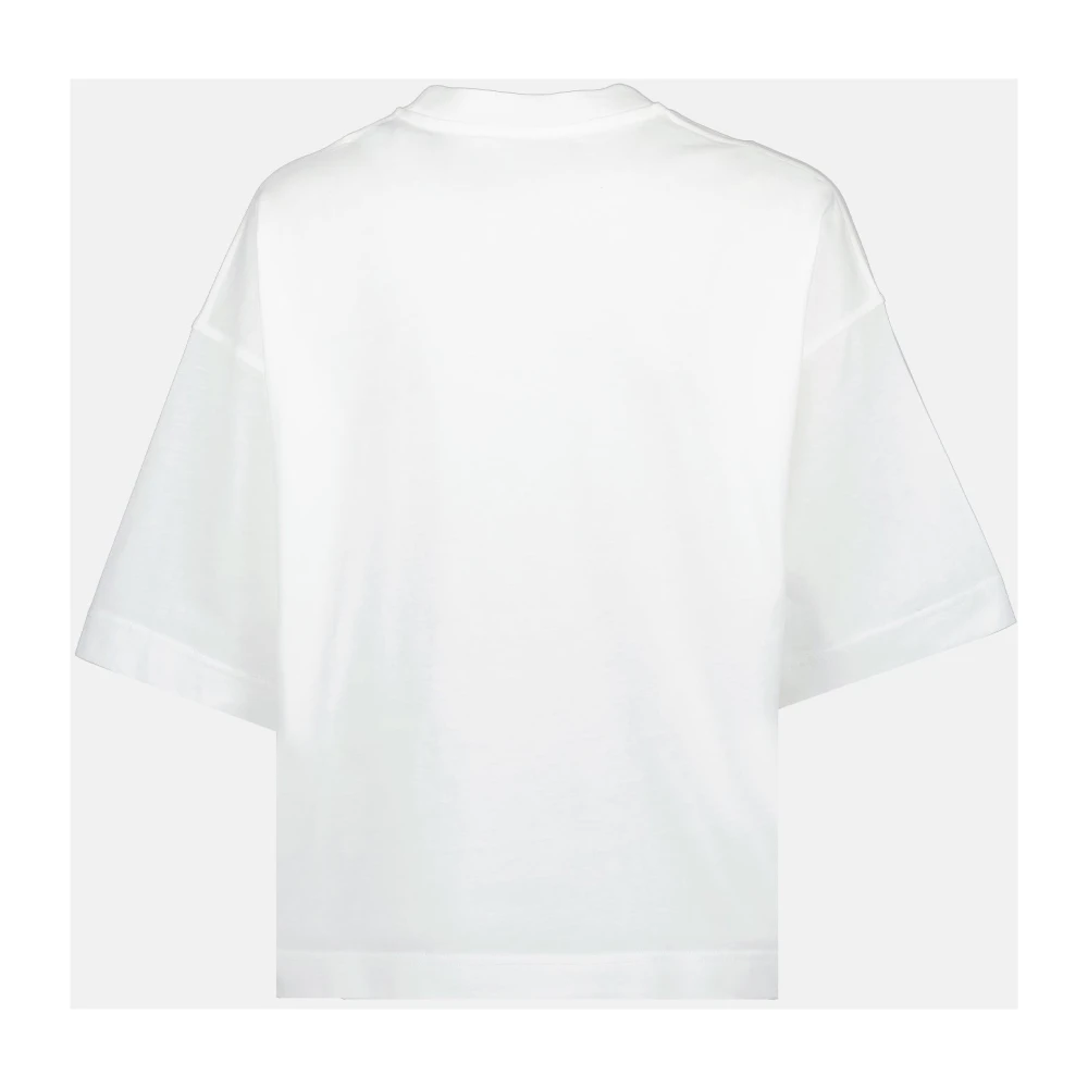 Moncler Logo Oversized T-Shirt White Dames