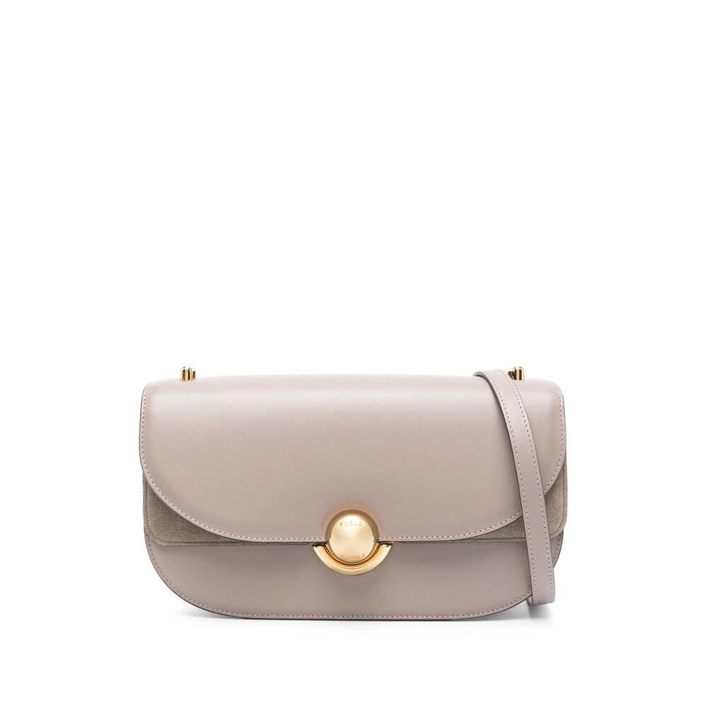 Furla Stijlvolle Grijze Handtas met Magnetische Sluiting Gray Dames