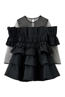 black-taffeta-layered-dress