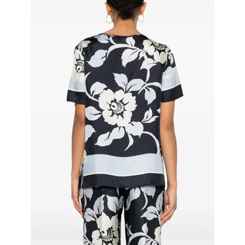 P.a.r.o.s.h. Blauwe gestippelde blouse Multicolor Dames
