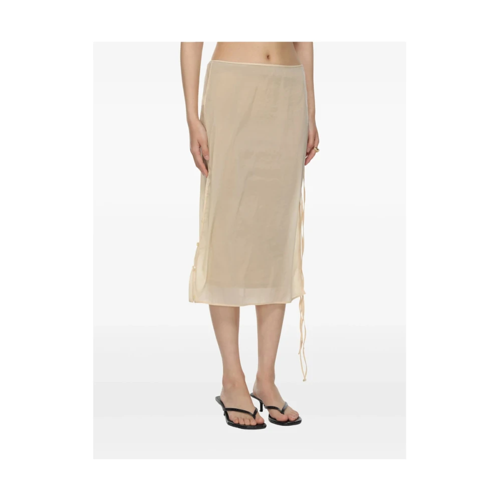 LOW Classic Beige Side Tie Rok Beige Dames