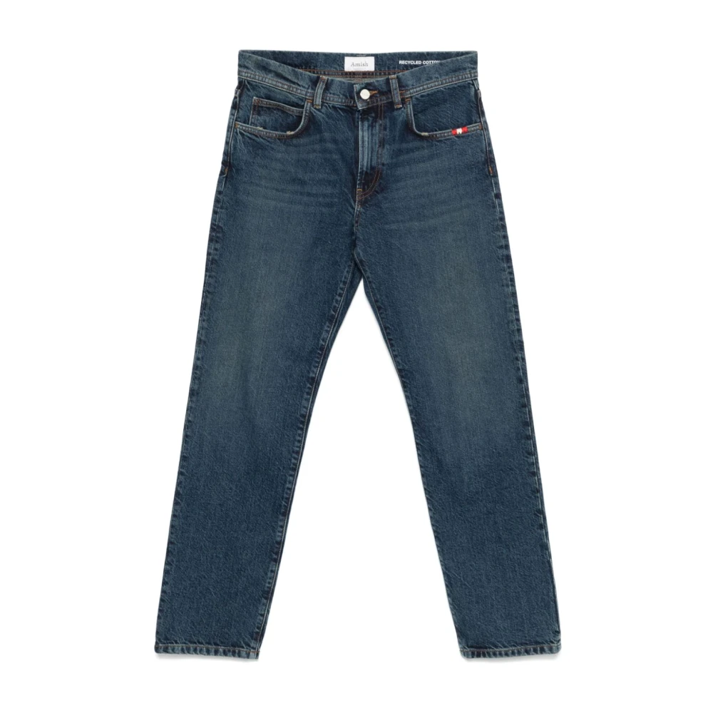 Amish Indigo Blauwe Denim Jeans Blue Dames
