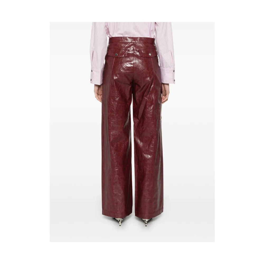 BAUM UND PFERDGARTEN Roestbruine Leren Broek Brown Dames