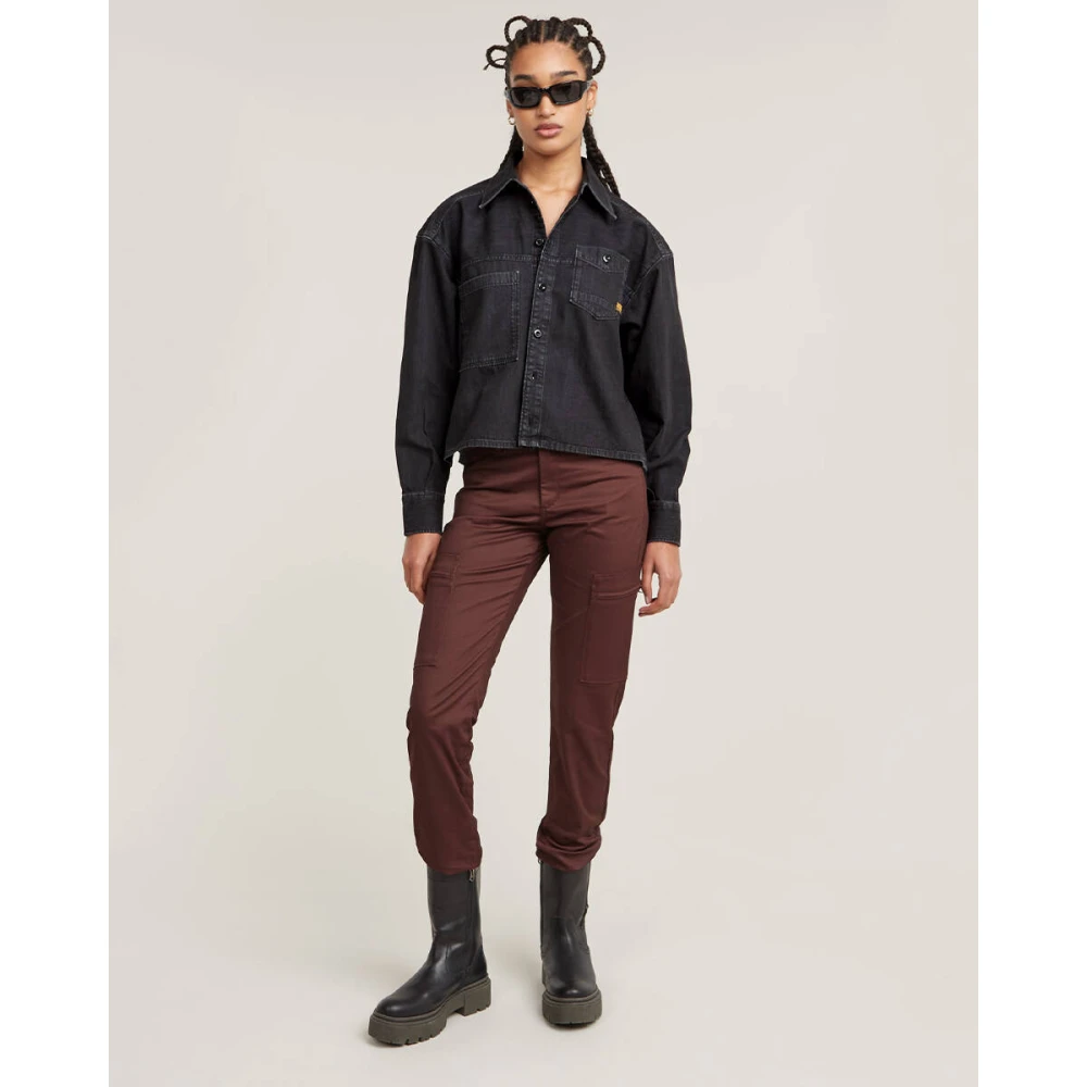 G-Star Geknipte Longsleeve Top Black Dames