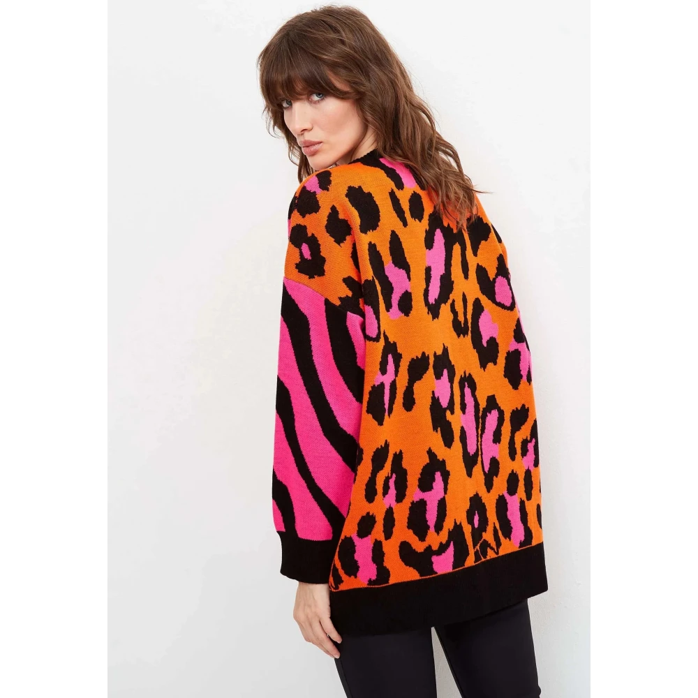 Cesare Gaspari Oversized Jumper Orange Dames