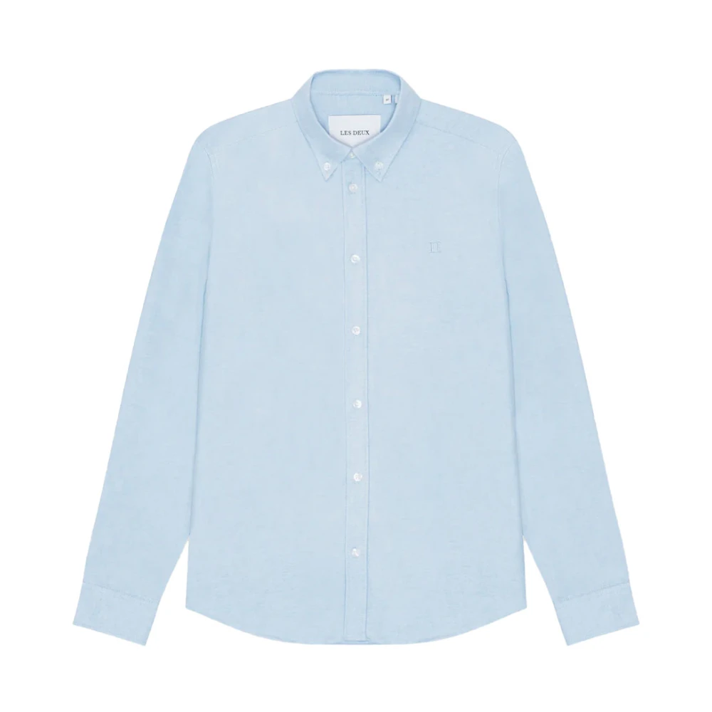 Les Deux Men's Blue Konrad Contrast Oxford Shirt - Casual Shirts - 2XL - Shirts