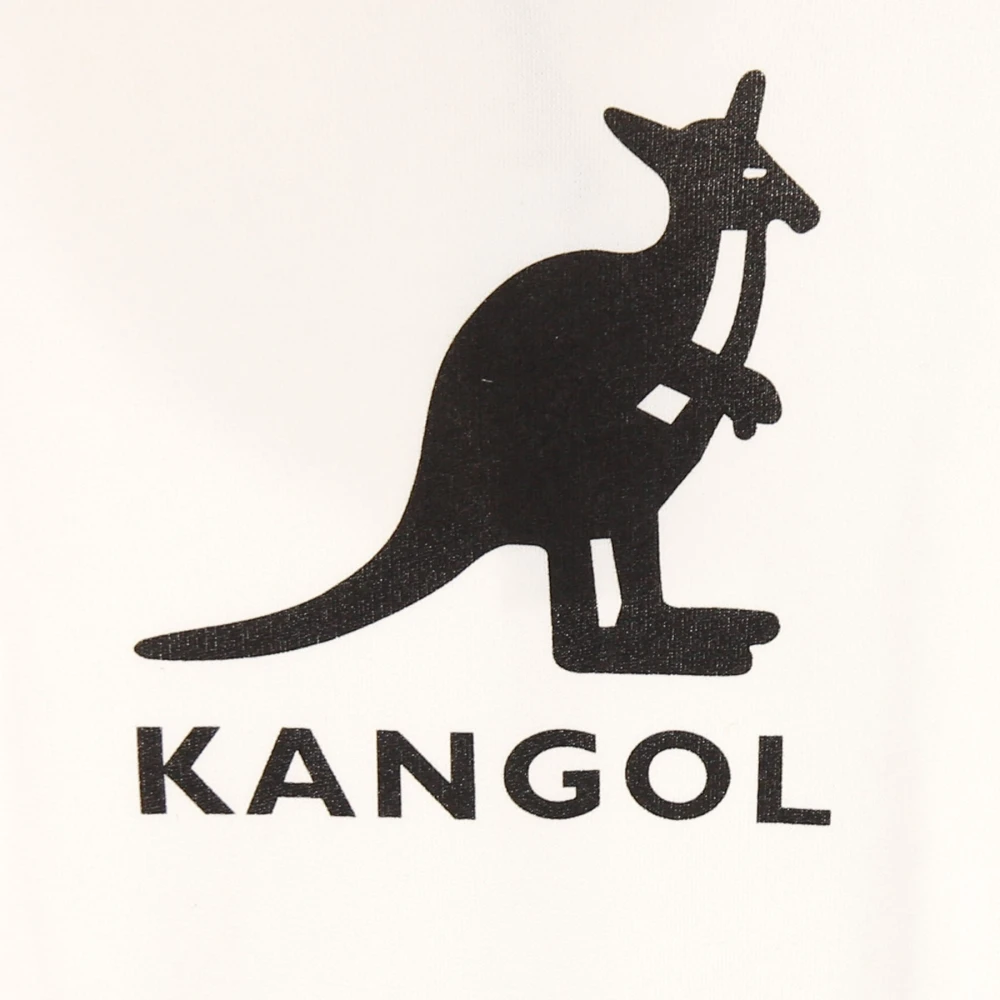Kangol Off White Black Hoodie Lange Mouw Beige Heren