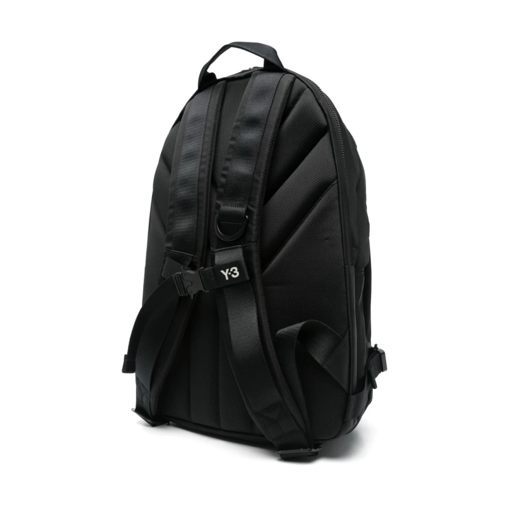 Y-3 Zwarte Schoudertas met Logoprint Black Heren