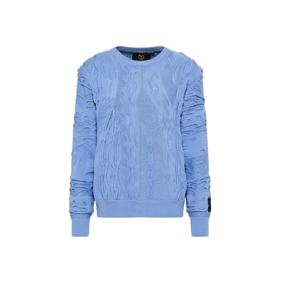 Carlo colucci Senior Blauwe Sweatshirt Stijlvol en Warm Blue Heren